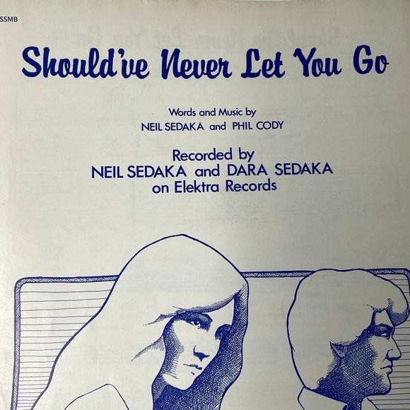 Shouldve never Let You Go Neil Sedaka Sheet Music 1978 Vintage Music Book u - Picture 2 of 6